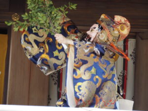 足利織姫神社：奉納神楽の写真です。