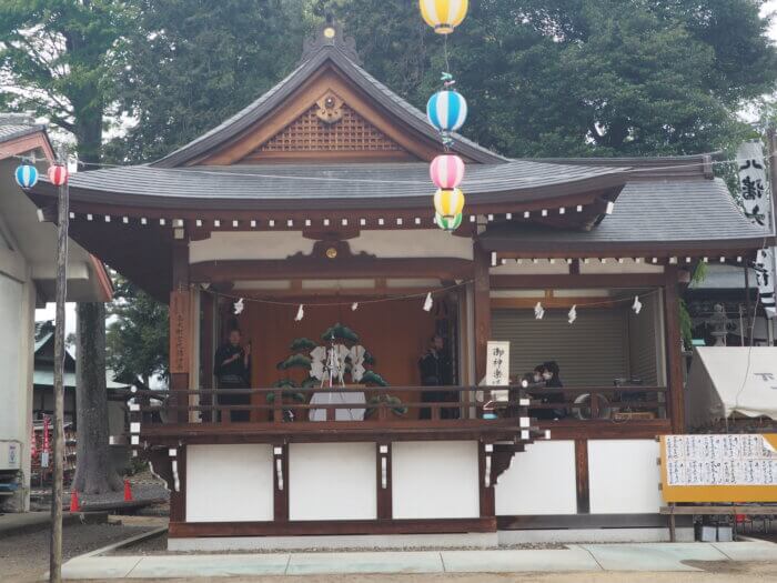 下野國一社八幡宮:奉納神楽「御神楽ばやし」の写真です。