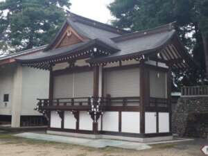 下野國一社八幡宮：神楽殿の写真です。