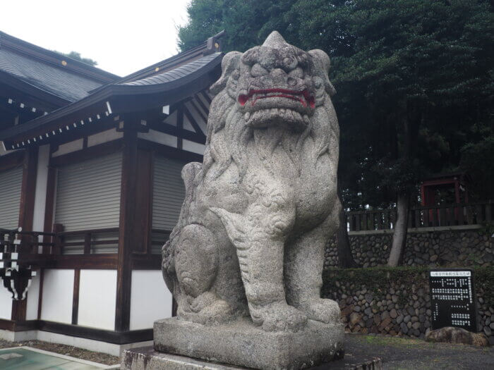 下野國一社八幡宮:狛犬の写真です。