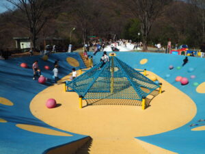 みかも山公園：わんぱく広場の遊具の写真です。