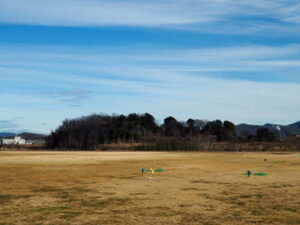 渡良瀬川対岸の岩井山の写真です。