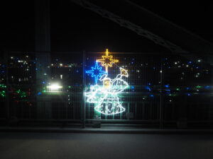 中橋架け替え工事:イルミネーションの写真です。