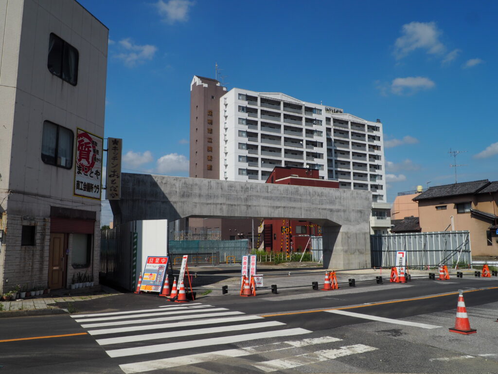 足利中橋架け替え工事:通り2丁目側工事の写真です。