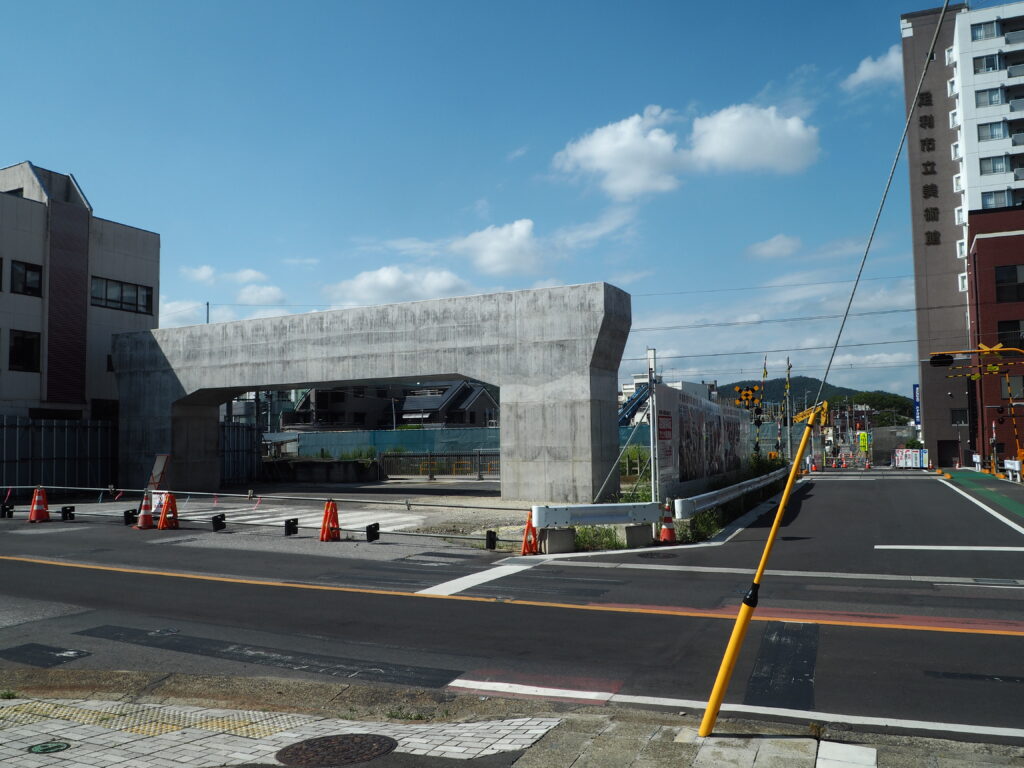 足利中橋架け替え工事:通り2丁目側工事の写真です。