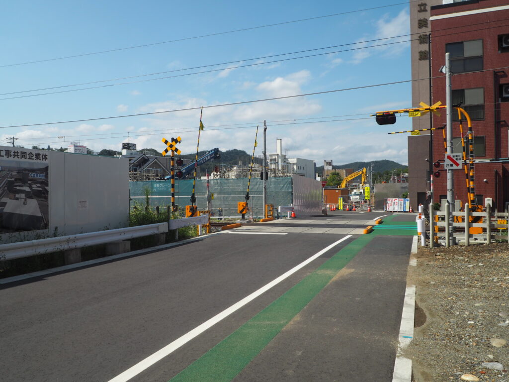 足利中橋架け替え工事:通り2丁目側工事の写真です。
