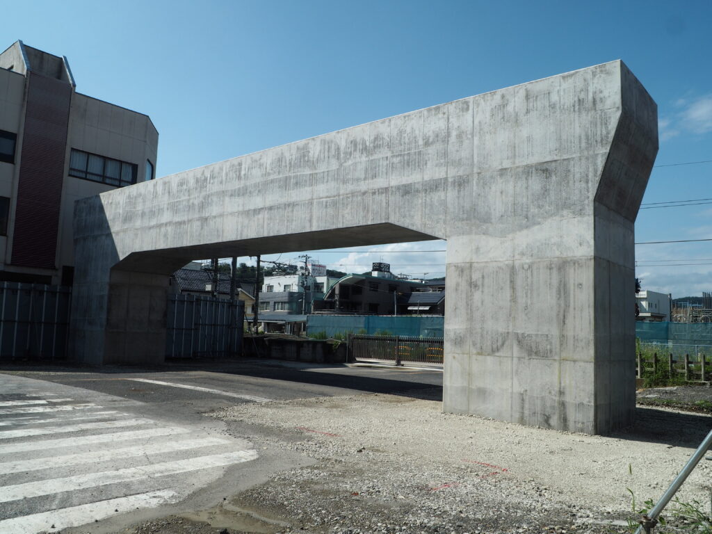 足利中橋架け替え工事:通り2丁目側工事の写真です。