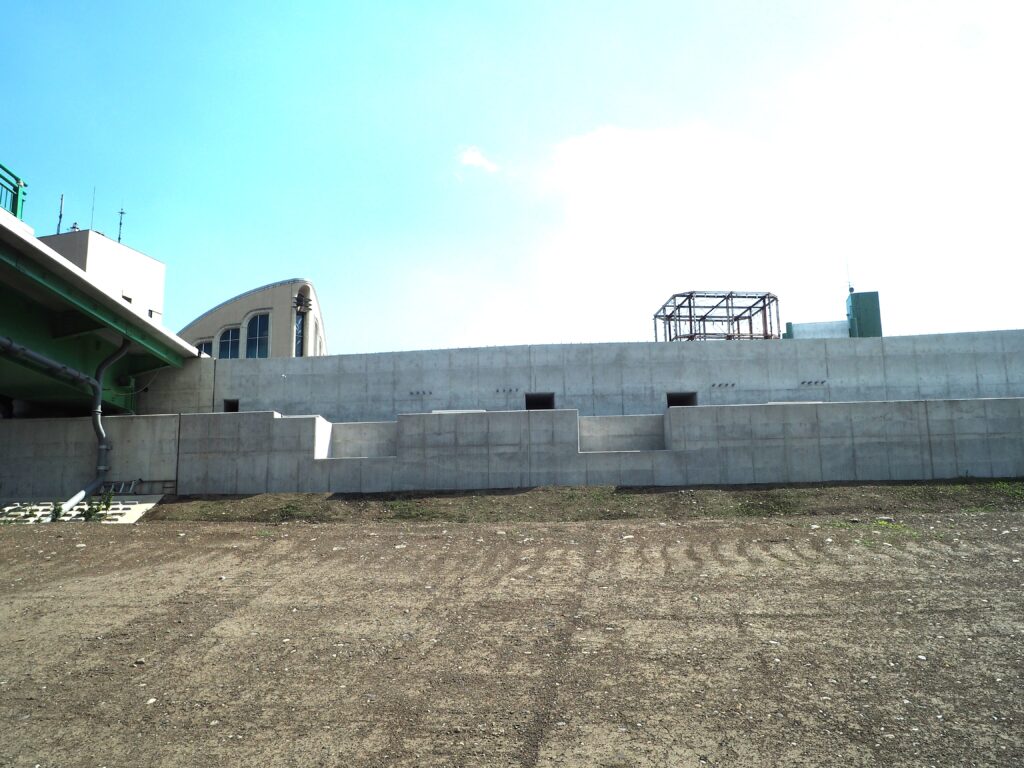 中橋上流側・渡良瀬川右岸サイクリングロードから臨む写真です。