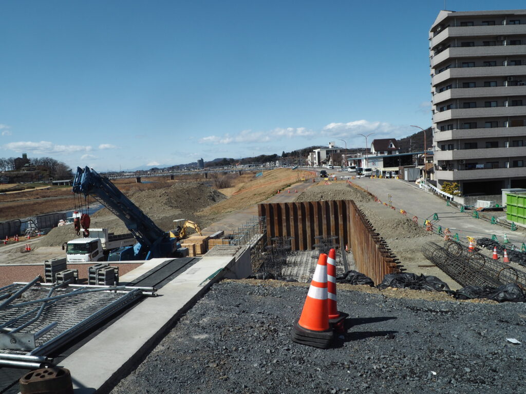 足利中橋架け替え工事:2026年3月7日の写真です。