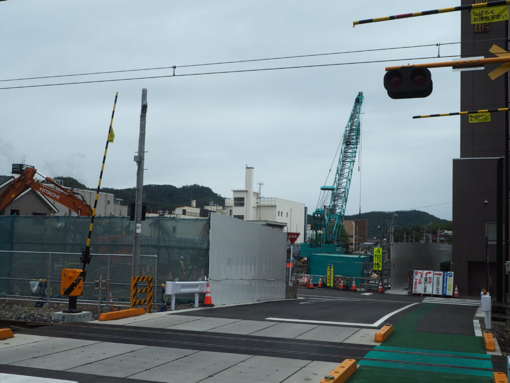 足利中橋架け替え工事:通り2丁目側工事の写真です路線橋工事の写真です。