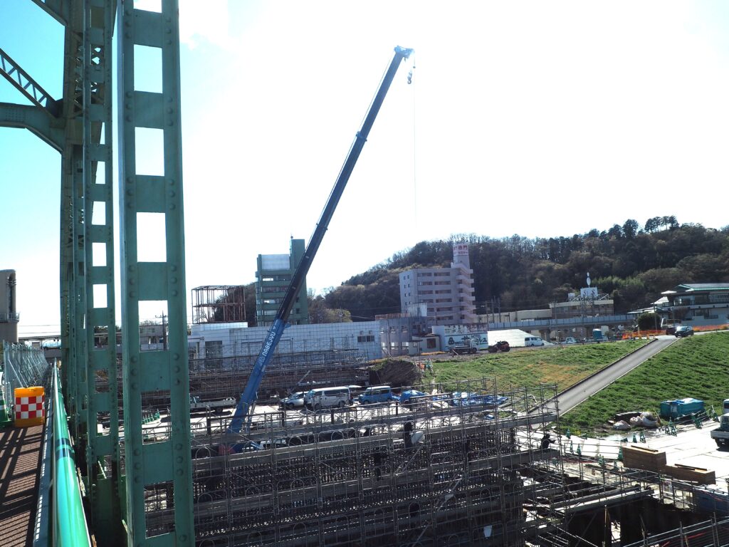 足利中橋架け替え工事の写真です。