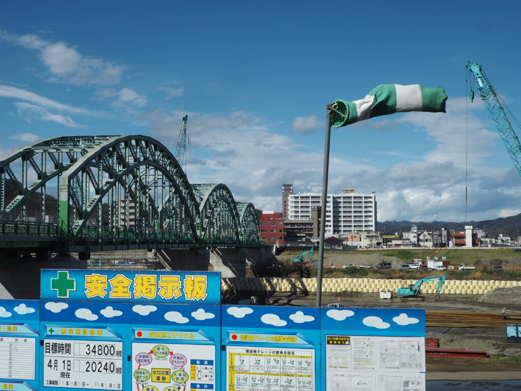 中橋架け替え工事の写真です。