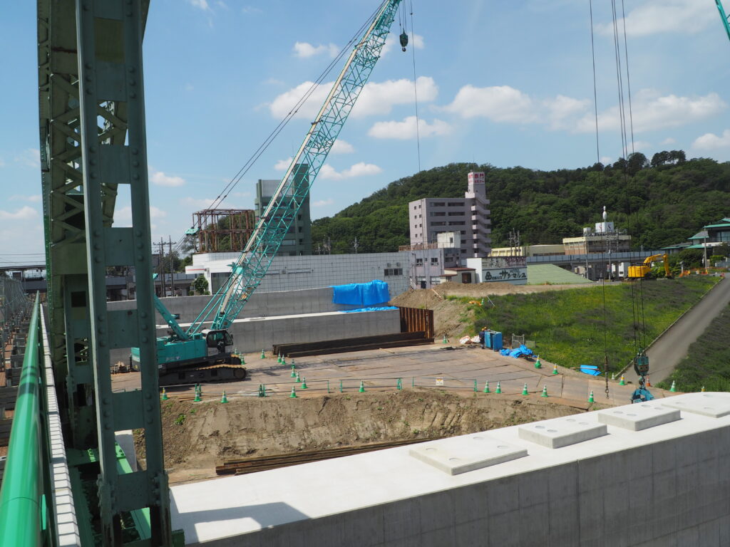 足利中橋架け替え工事の写真です。
