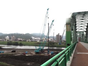 中橋架け替え工事の写真です。