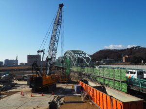中橋架け替え工事の写真です。