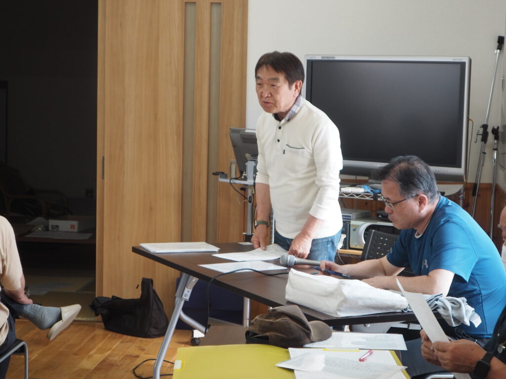 足利市西新井町自治会 第１回役員・隣組長会議の写真です。