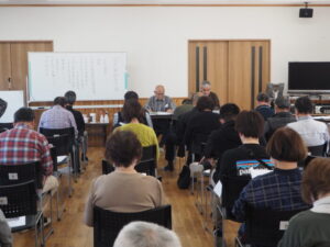 西新井町自治会第8回役員会・第7回隣組長会議の写真です。