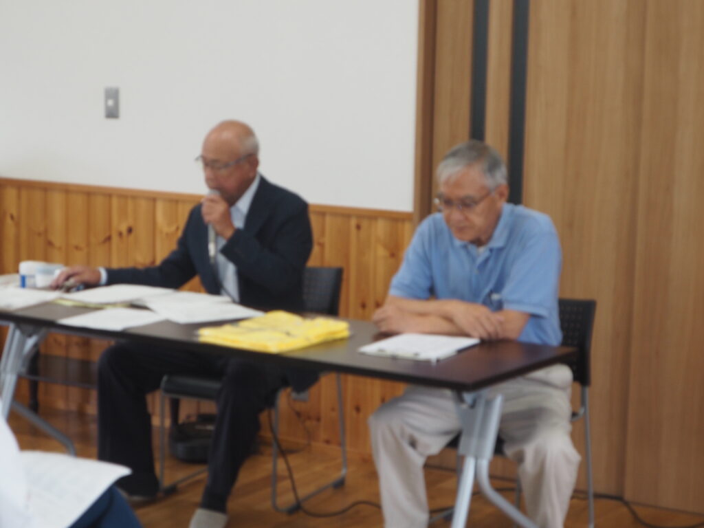 足利市西新井町自治会第5回 役員・隣組長会議の写真です。