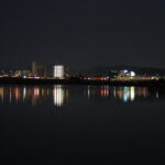 渡良瀬橋の夜景の写真です。