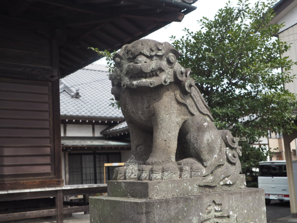 大原神社：狛犬の写真です。