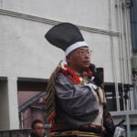 足利鎧武者行列：主催者あいさつの写真です。