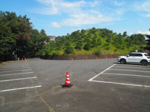 織姫神社：織姫公園駐車場の写真です。