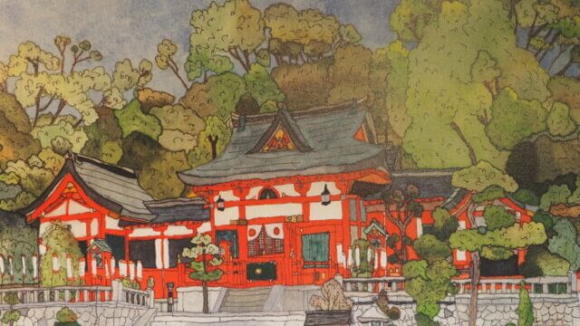 足利織姫神社：『直人のスケッチ』2023カレンダーの写真です。