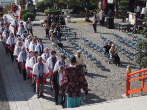 足利織姫神社 秋季例大祭 神事の写真です。