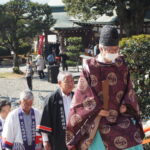 足利織姫神社 秋季例大祭 神事の写真です。