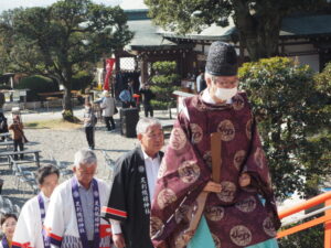 足利織姫神社 秋季例大祭 神事の写真です。