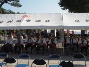 足利織姫神社 秋季例大祭 神事の写真です。
