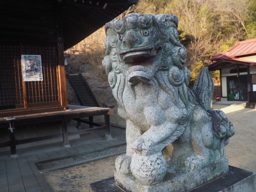 大山祇神社：狛犬の写真です。