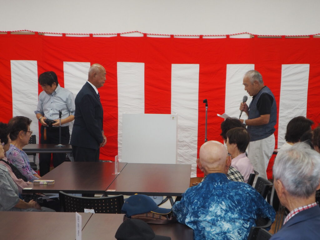 令和8年　西新井町自治会敬老会セレモニーの写真です。