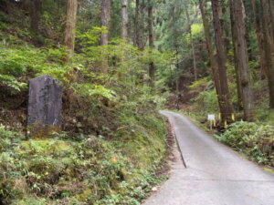 浄因寺駐車場までの道の写真です。