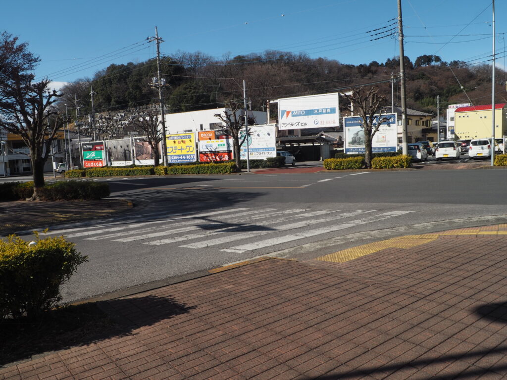 駅構内の横断歩道の写真です。