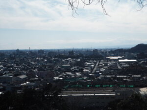 雷電神社から望む風景写真です。