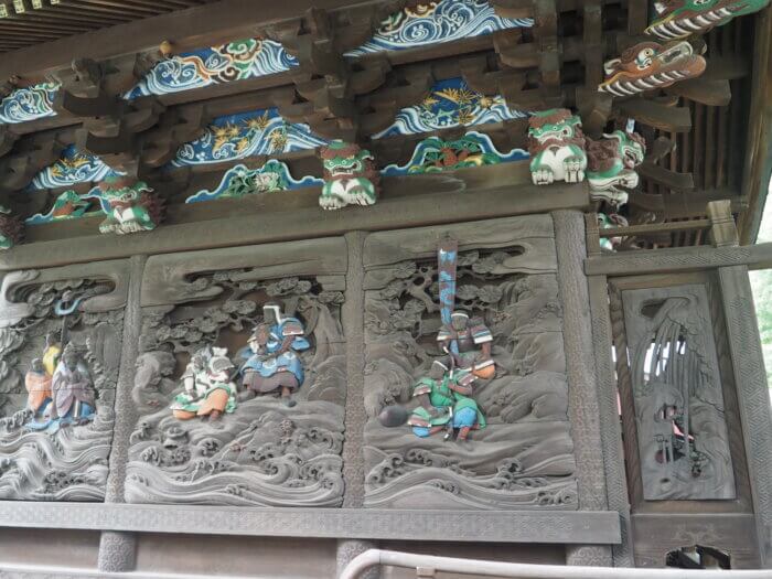 下野國一社八幡宮:本殿の彫刻の写真です。