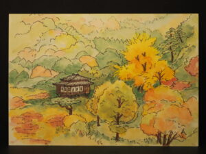 茶室「清心亭」：長島喜一　画の写真です。