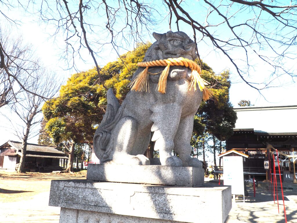 島田八坂神社：狛犬の写真です。
