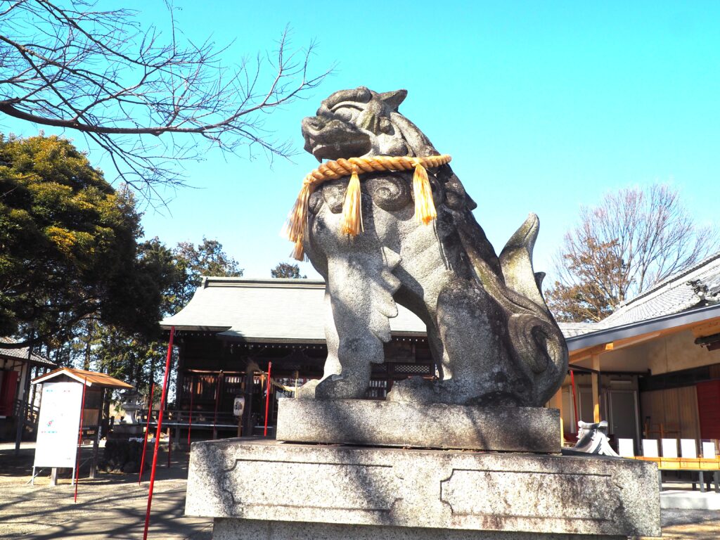 島田八坂神社：狛犬の写真です。