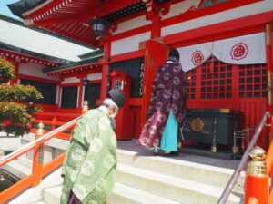 足利織姫神社春季例大祭：神事の写真です