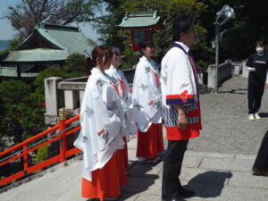 足利織姫神社春季例大祭：神事の写真です。