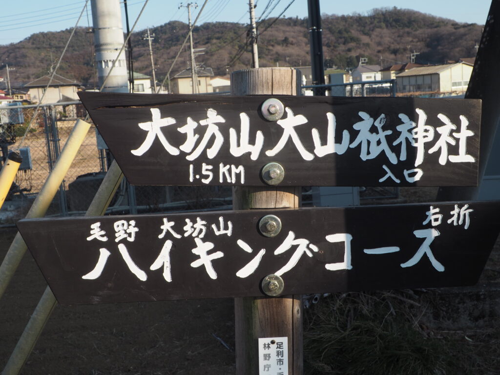 大山祇神社への道標の写真です。