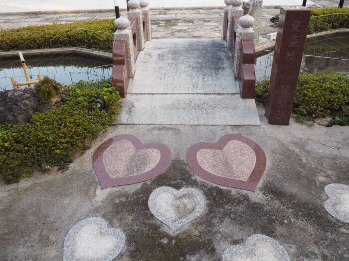 徳蔵寺 ハスの葉の形をした飛び石の写真です。