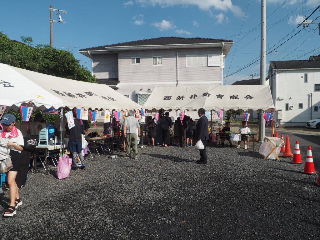 足利市西新井町自治会納涼祭：会場風景写真です。