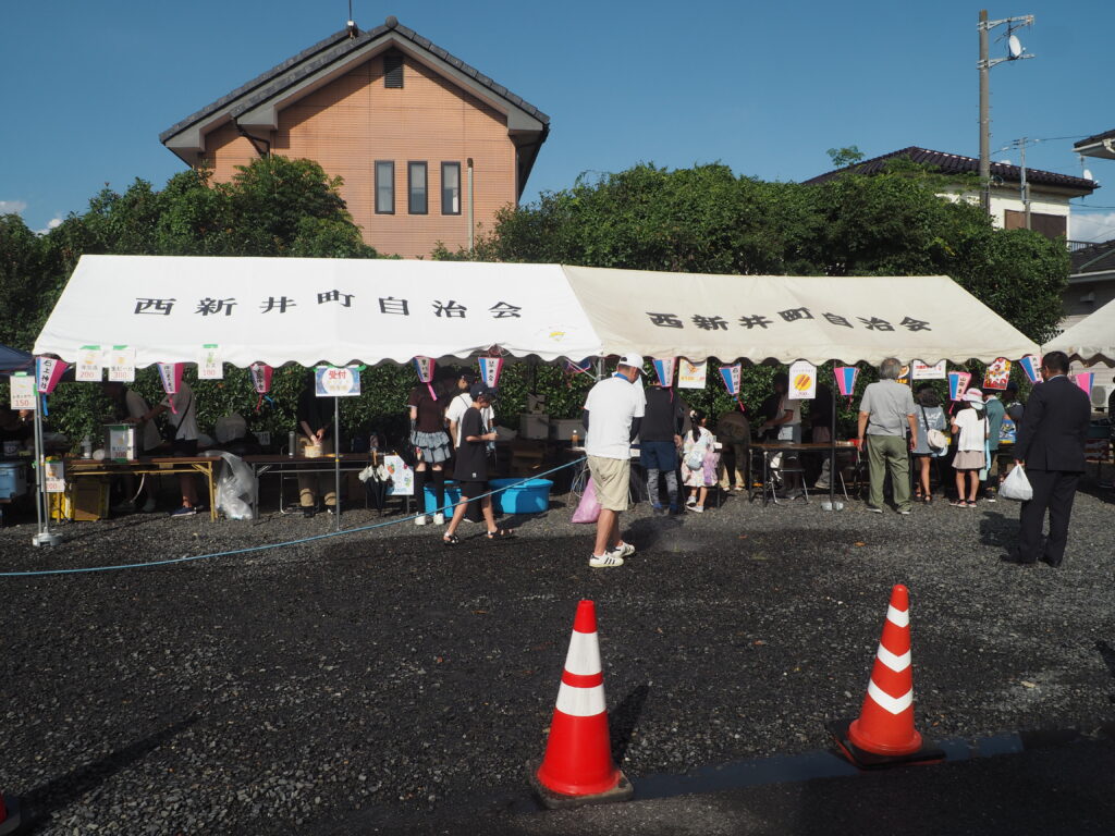 足利市西新井町自治会納涼祭：会場風景写真です。