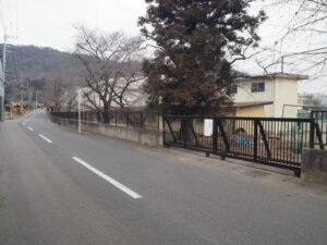 足利雷電神社へ向かう道の写真です。