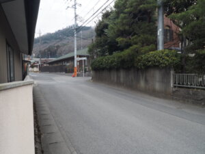 足利雷電神社へ向かう道の写真です。