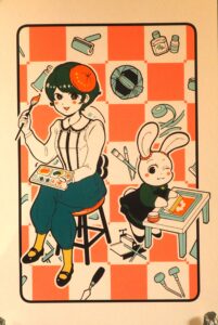 大久保分校スタートアップミュージアムのアーティストの作品の写真です。