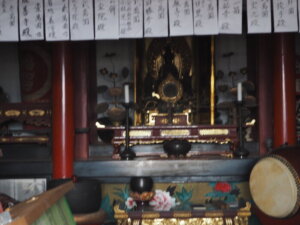 徳正寺虚空蔵堂：祭壇の写真です。